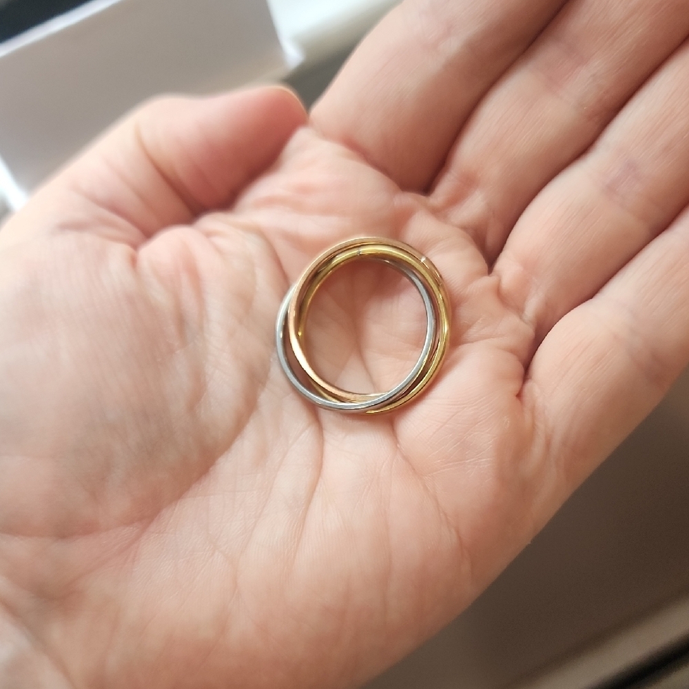 Dainty Interlocking Fidget Ring Sz 10 - Picture 7 of 7